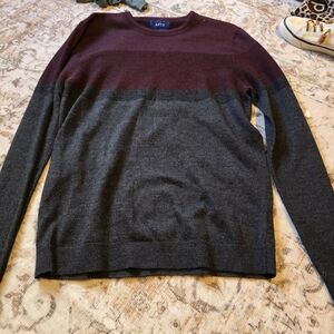 Apt. 9 Men's Crewneck Sweater - Burgundy and Gray